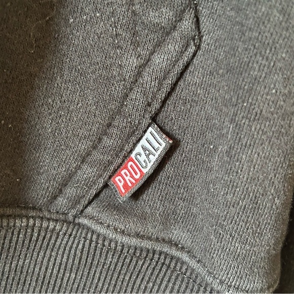 PRO CALI Men’s BACKWOODS Hoodie Sweater 2XL Black Pull Over Casual Street - Picture 5 of 14